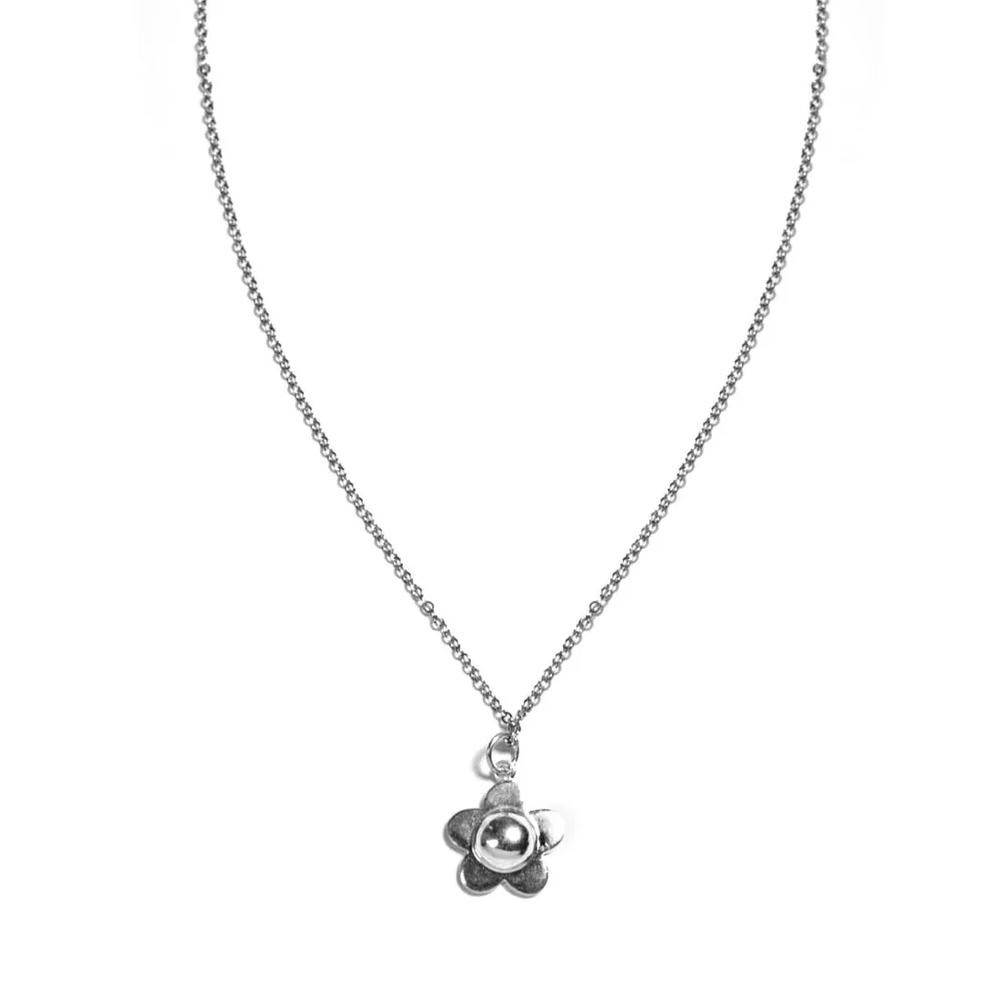 Flower Pendant Cable Chain Necklace