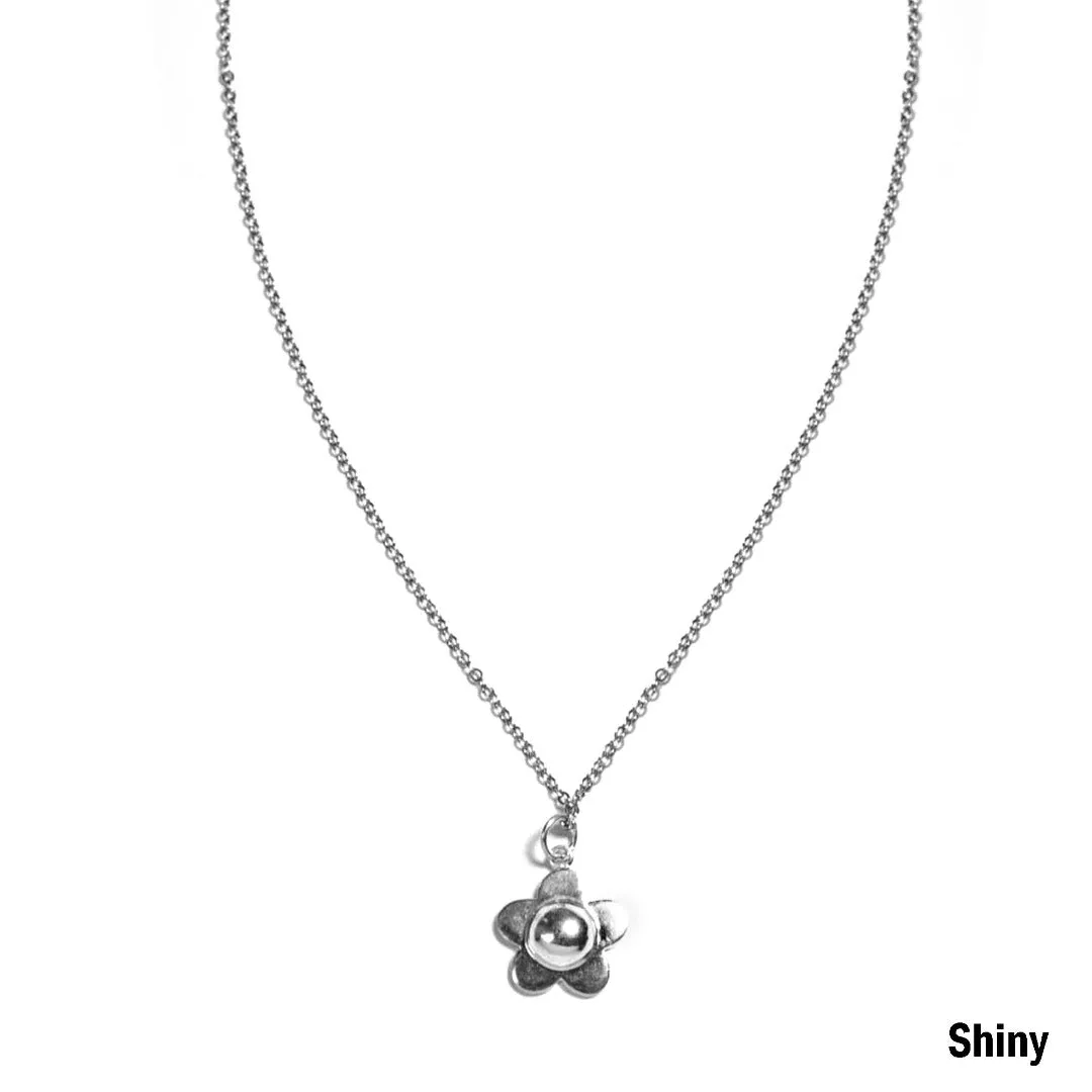 Flower Pendant Cable Chain Necklace