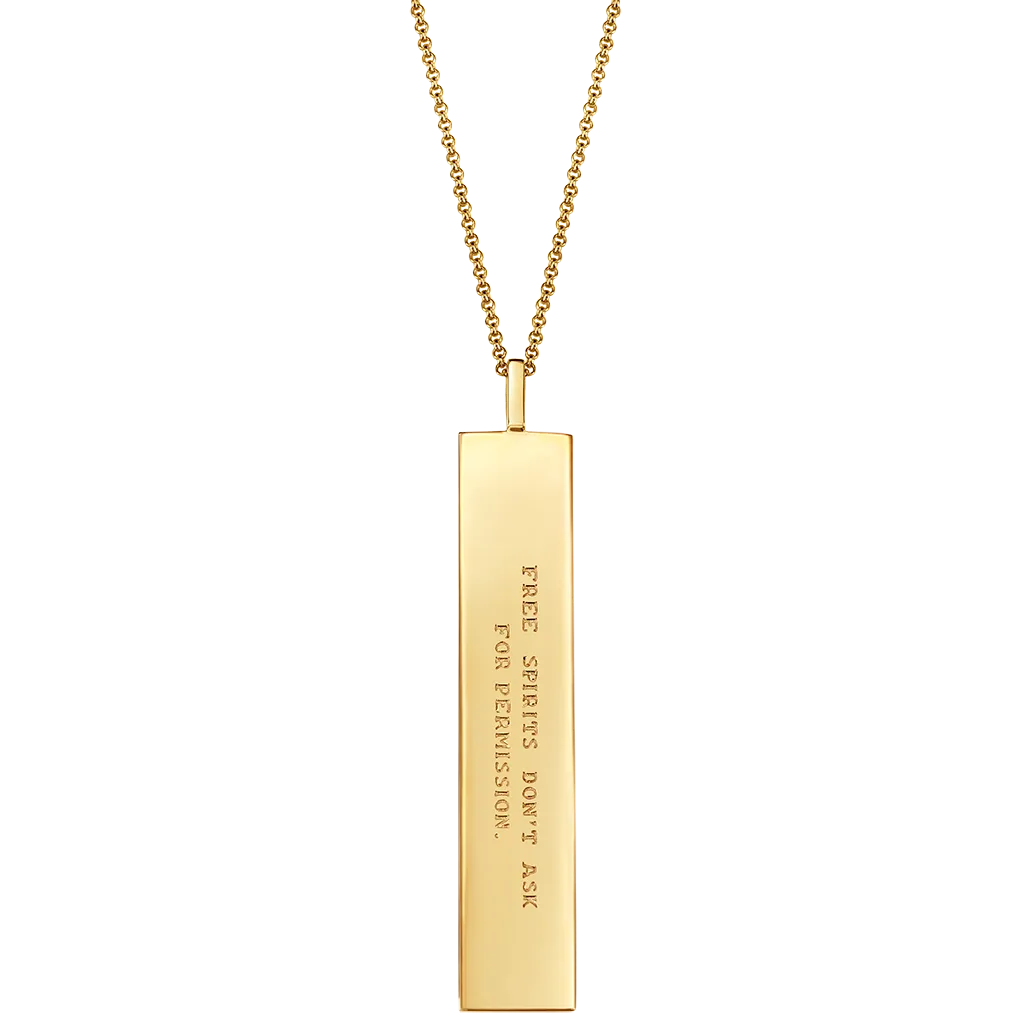 Fortune Pendants: Free spirits don't ask for permission - Gold