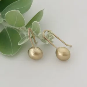 Gold ball drop earrings