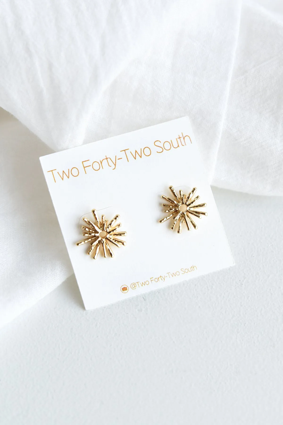 GOLD BURST STUD EARRINGS