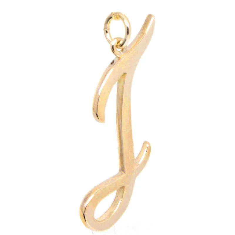 Gold Large Italic I Charm