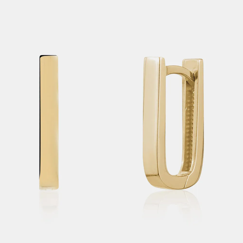 Gold Rectangular Earrings