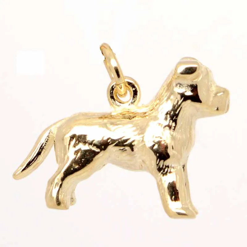 Gold Staffordshire Bull Terrier Charm