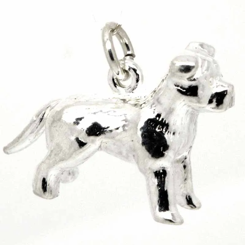 Gold Staffordshire Bull Terrier Charm