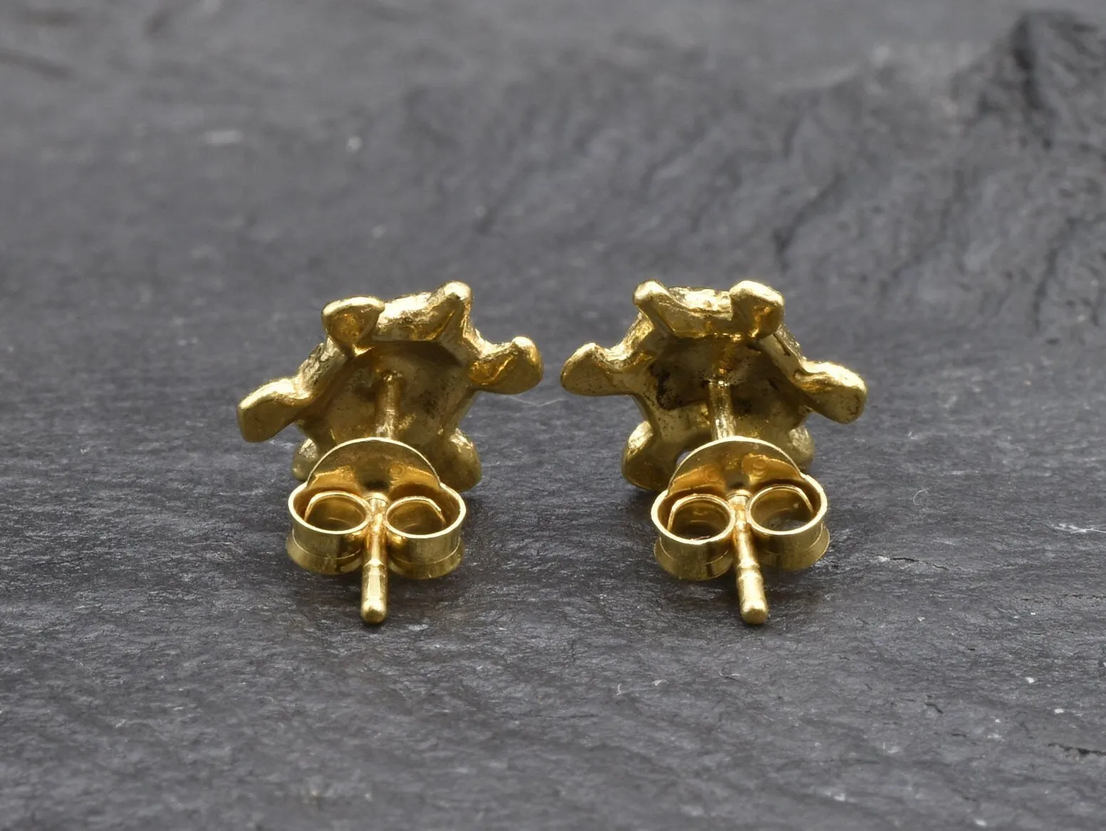 Gold Turtle Earrings - Gold Tortoise Studs, Small Turtle Earrings