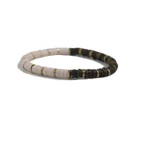 Grace Half And Half Color Block Stretch Bracelet Black