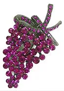 Grape brooch, sparkling crystals #84100-10