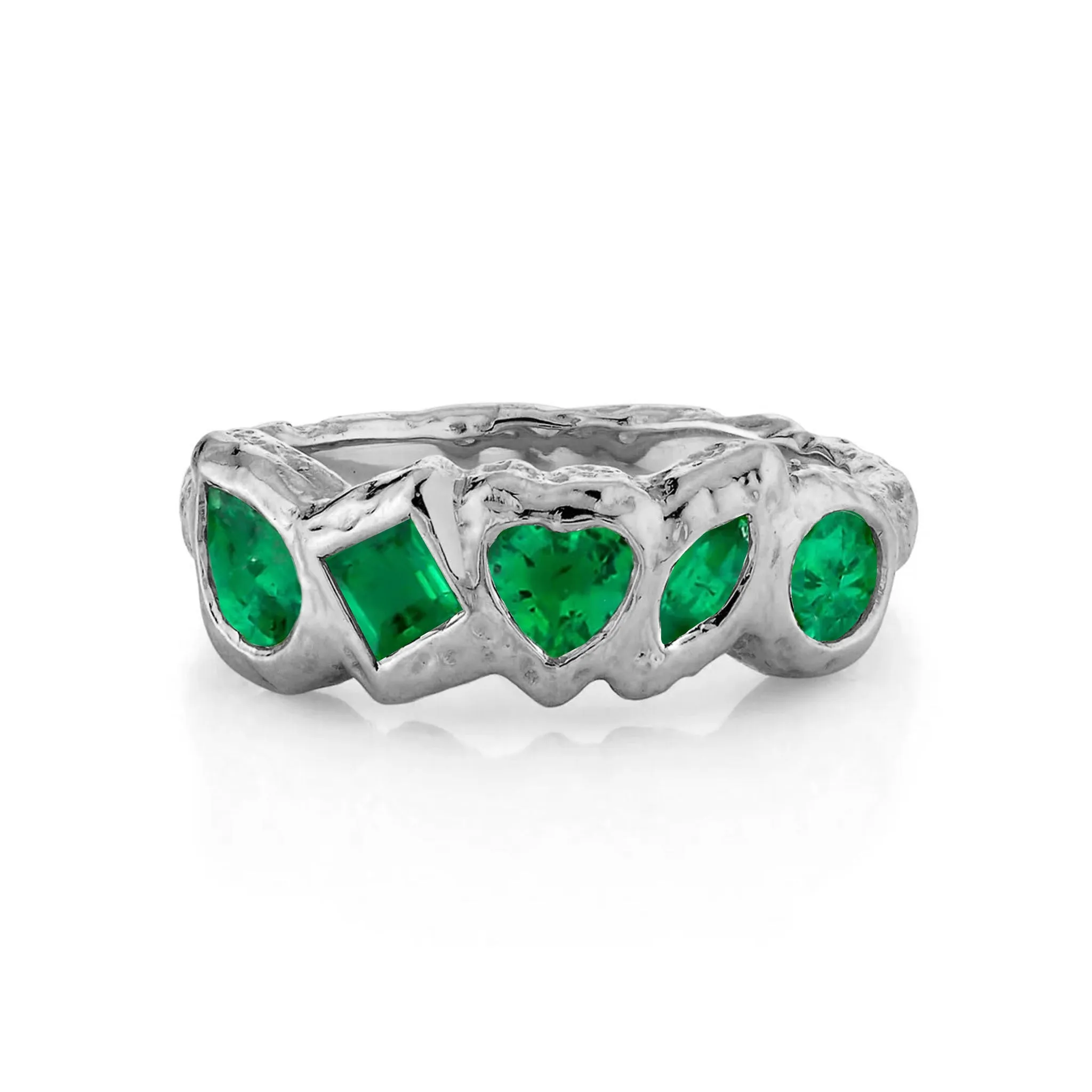 Harmony River Emerald Ring