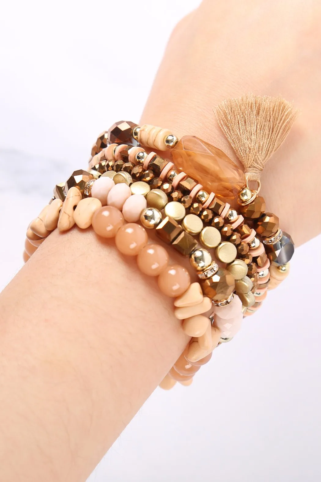 Hdb2201 - Boho Tassel Charm Bracelet