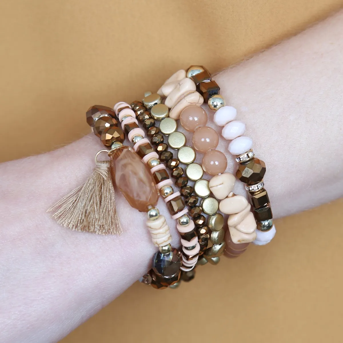 Hdb2201 - Boho Tassel Charm Bracelet