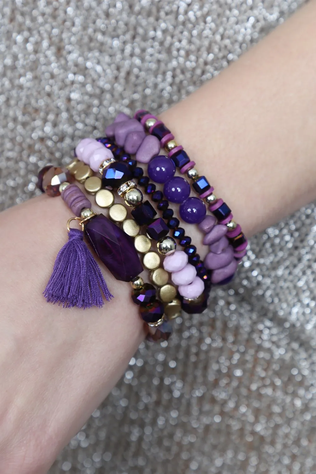 Hdb2201 - Boho Tassel Charm Bracelet