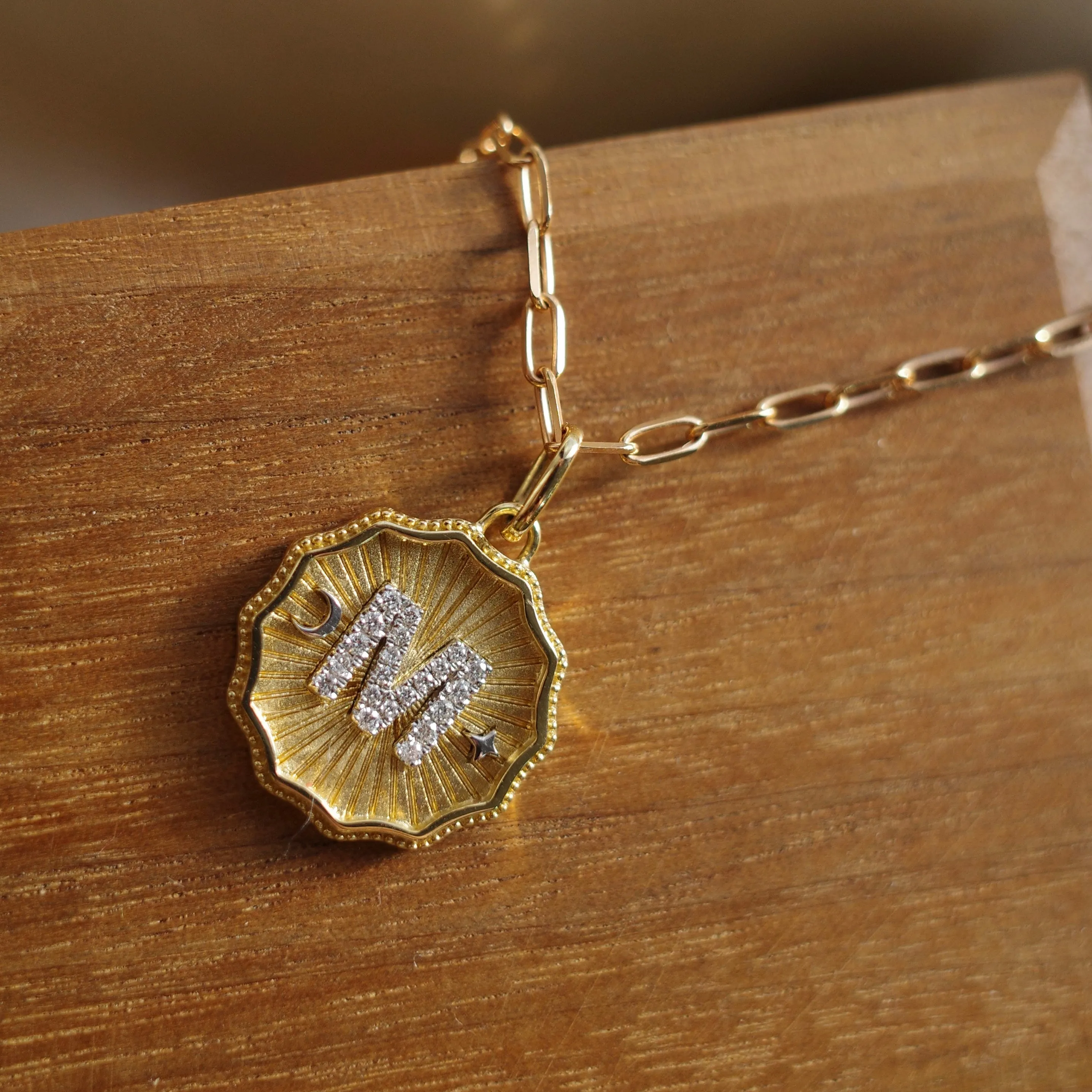 HONG COIN・14K SOLID GOLD DIAMOND PENDANT