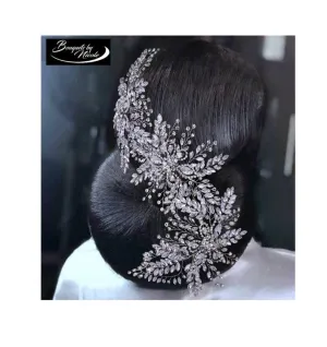 HP-0013 Swarovski Crystals l Rhinestone l Vintage l Bridal Vine Hairpiece l Brooches l Bridesmaids l Hair Comb l Tiara l Crown l Quinceanera