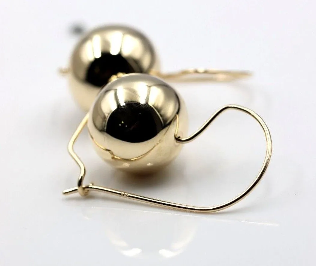 Kaedesigns Very Large 9ct Yellow, Rose or White Gold 18mm Euro Ball Earrings