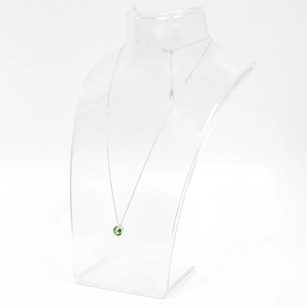 Lime Green Round Crystal Necklace