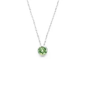 Lime Green Round Crystal Necklace