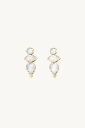 Mabel Moonstone Gold Stud