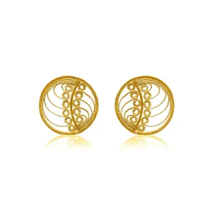 MARGO GOLD STUD EARRINGS FILIGREE