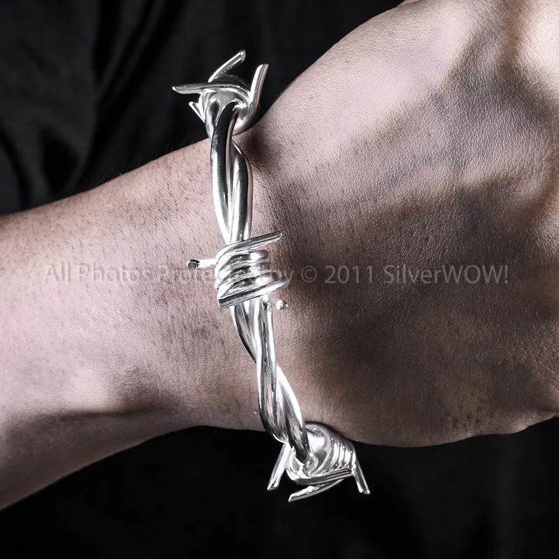 Mens Barbed Wire Bangle