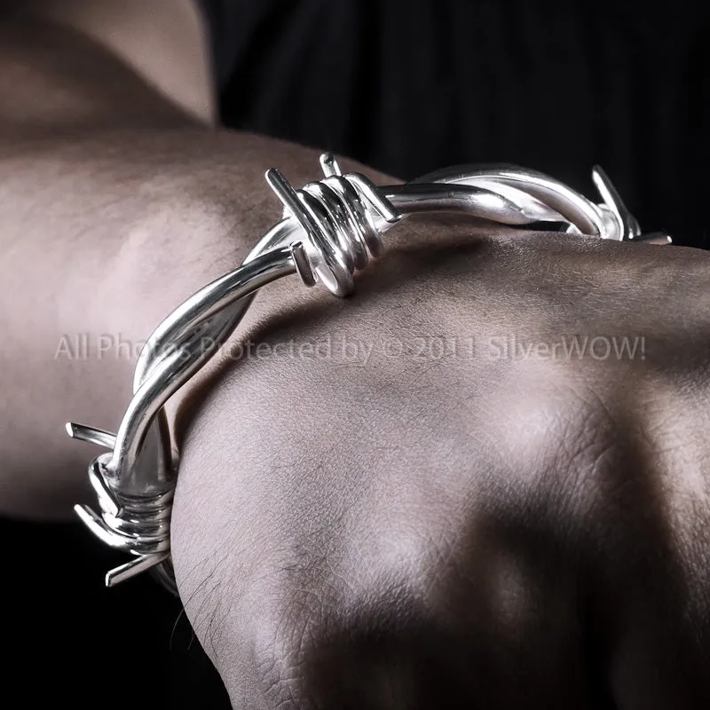 Mens Barbed Wire Bangle