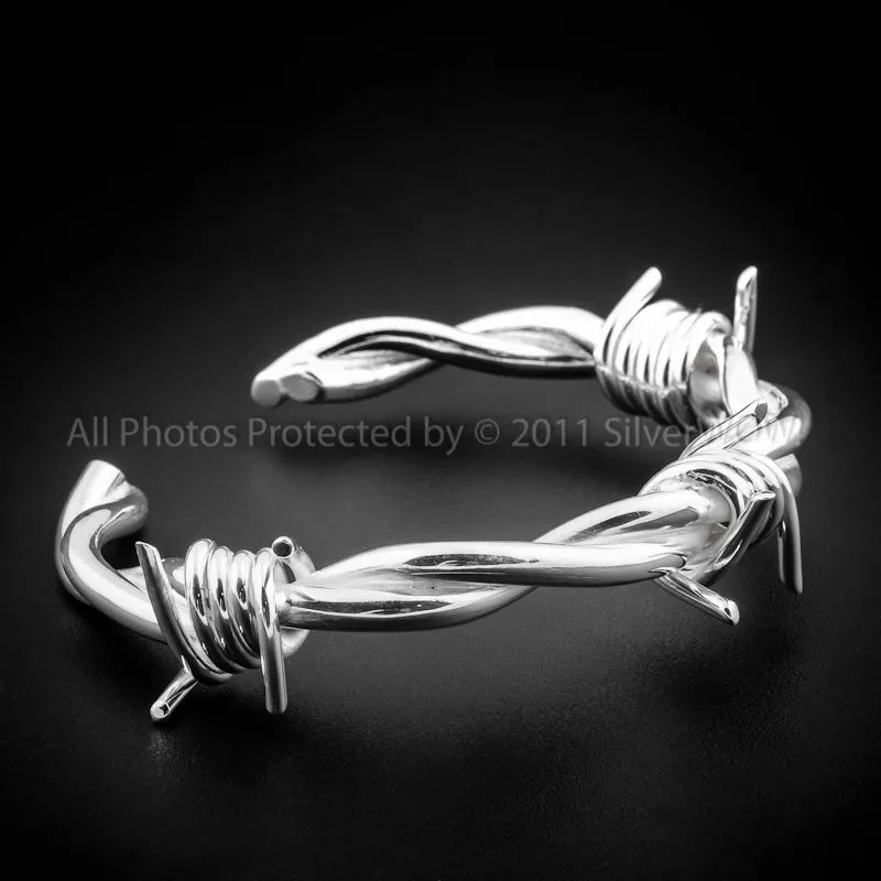 Mens Barbed Wire Bangle