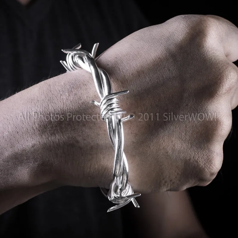 Mens Barbed Wire Bangle