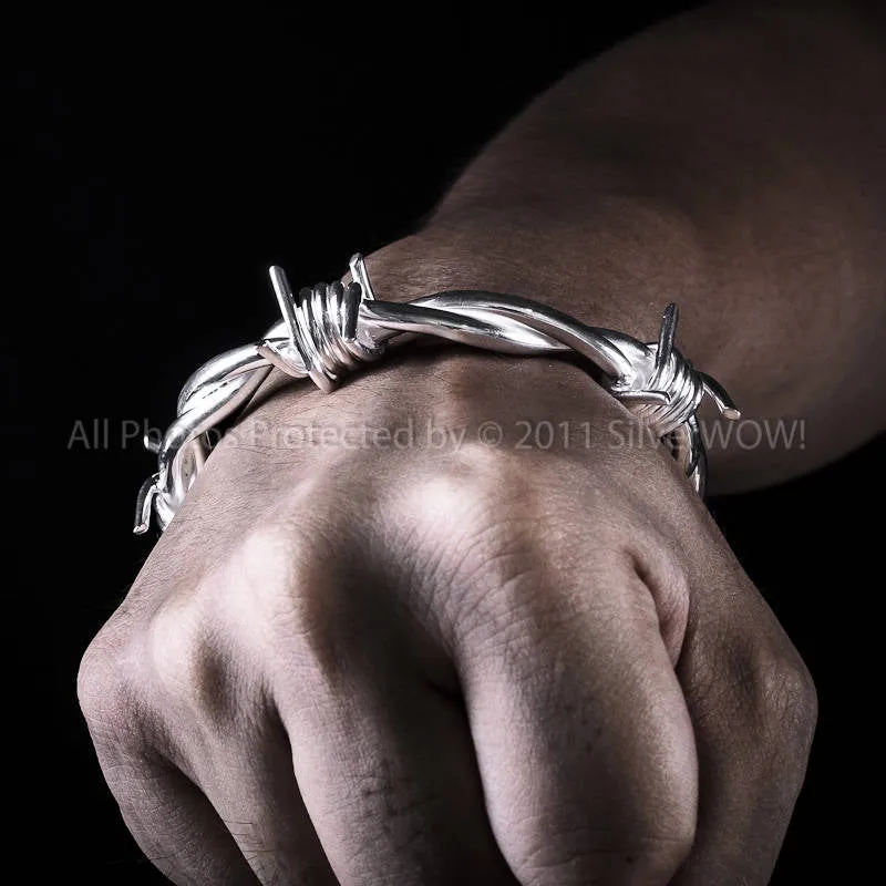 Mens Barbed Wire Bangle