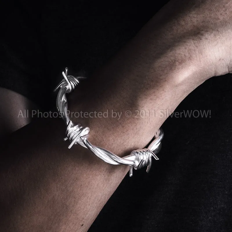 Mens Barbed Wire Bangle