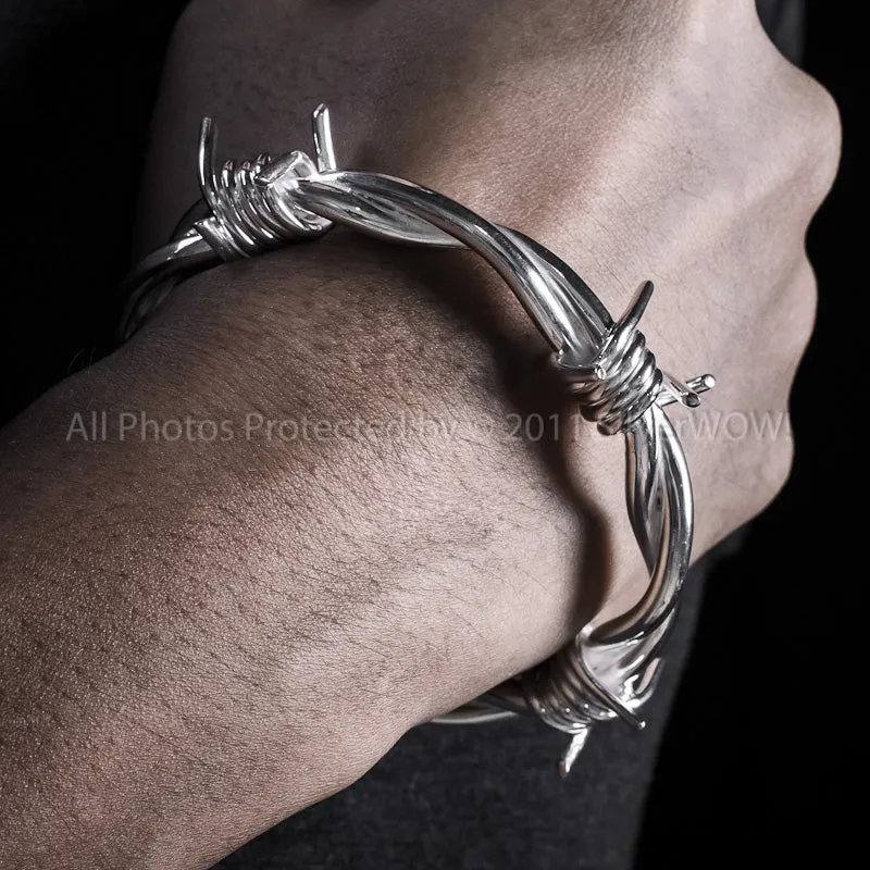 Mens Barbed Wire Bangle