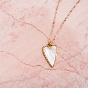 Mother of Pearl Heart Necklace