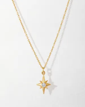 North Star Diamond Necklace - Yellow Gold