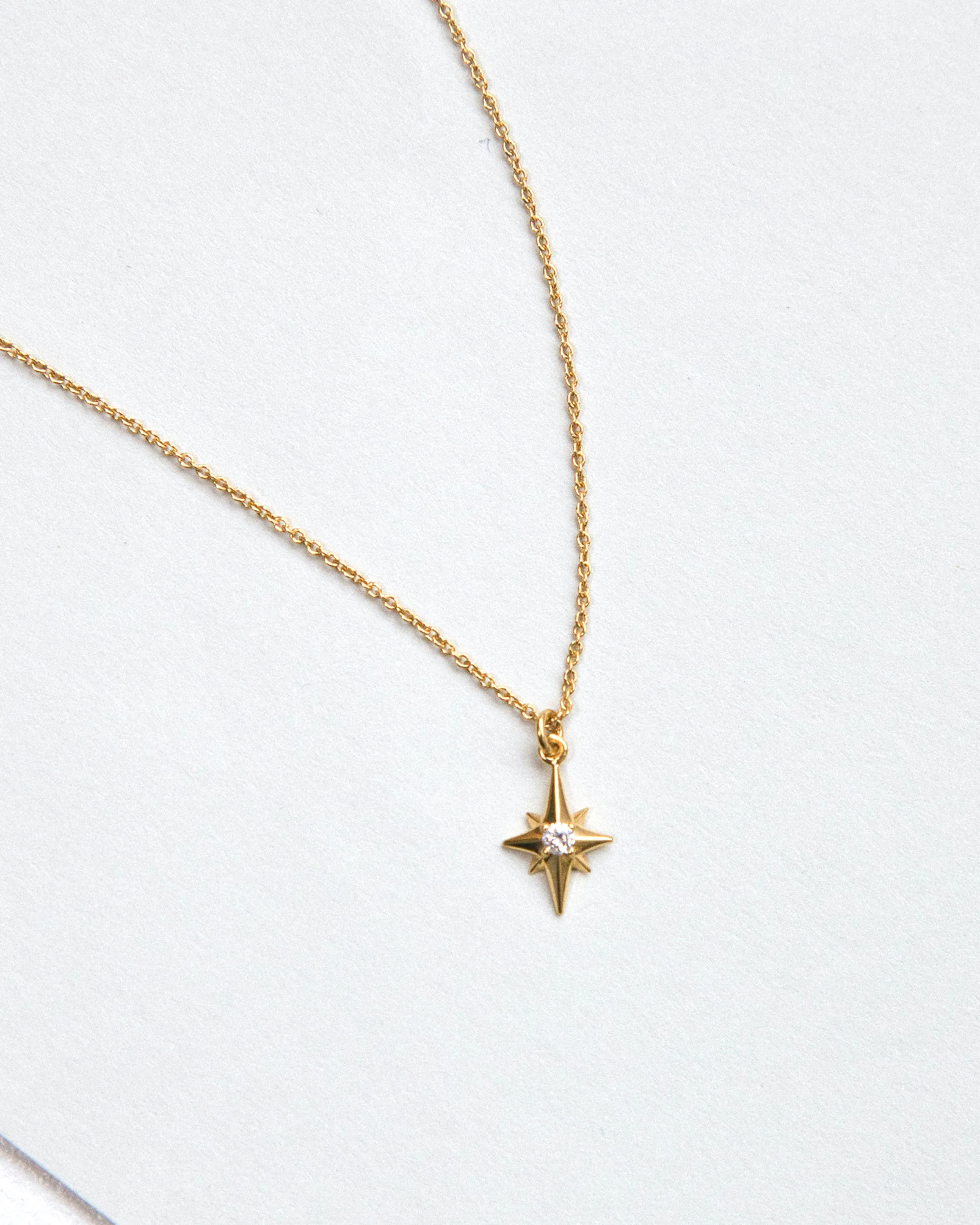 North Star Diamond Necklace - Yellow Gold