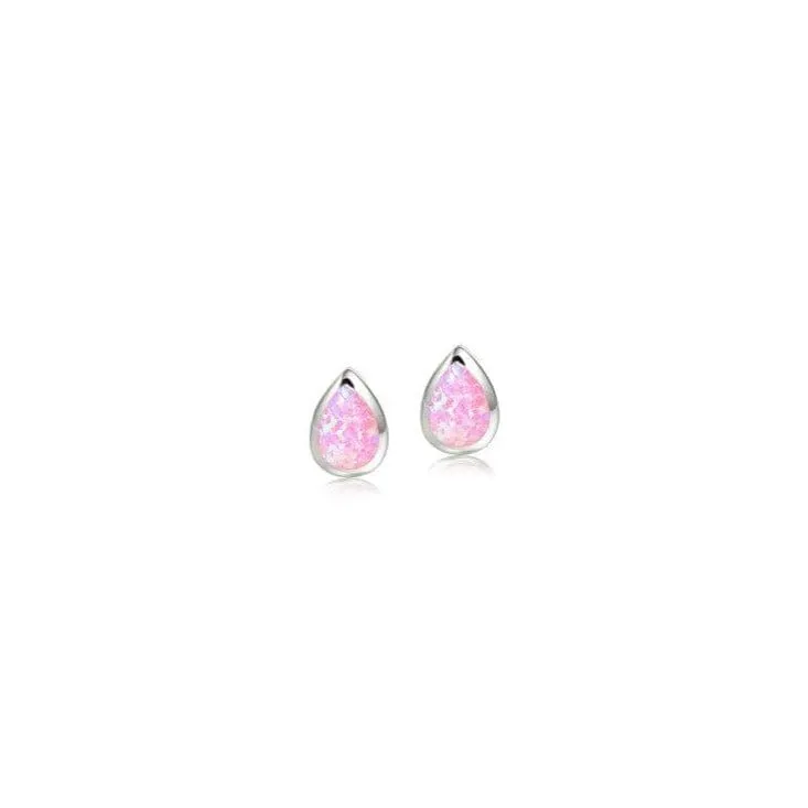 Opal Teardrop Stud Earrings