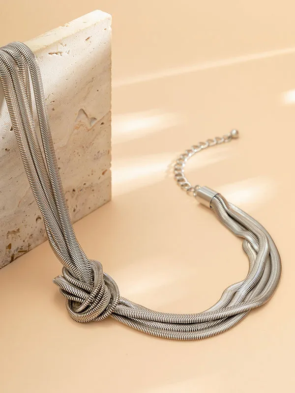 Original Creation Solid Color Multi-Layered Necklaces Accessories