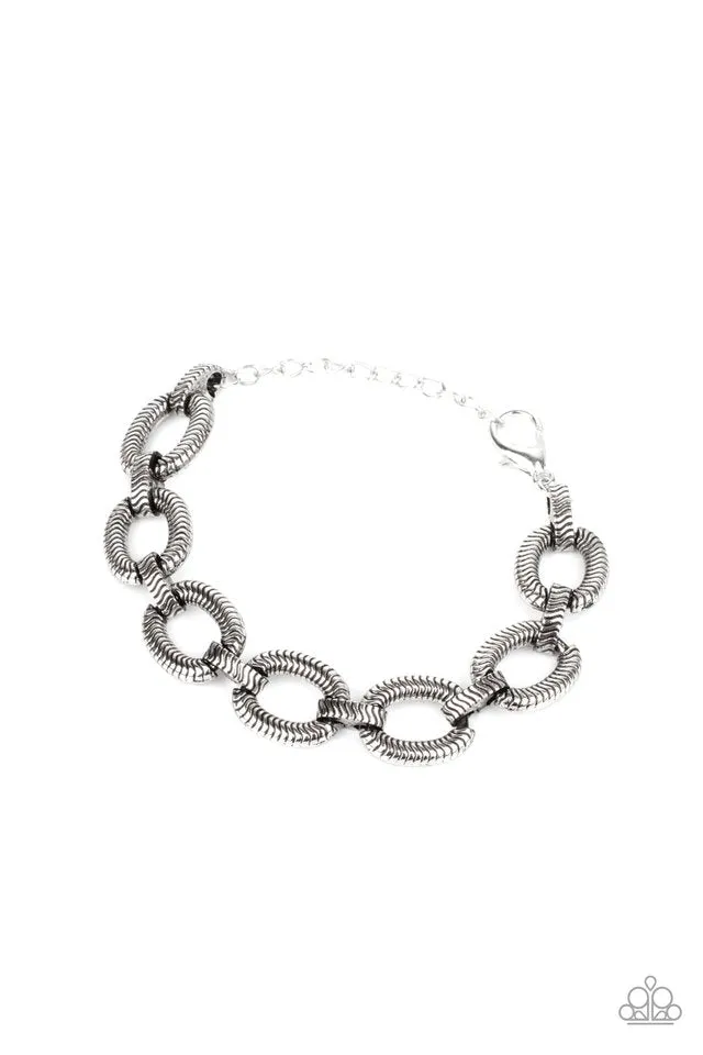 Paparazzi Bracelet ~ Industrial Amazon - Silver