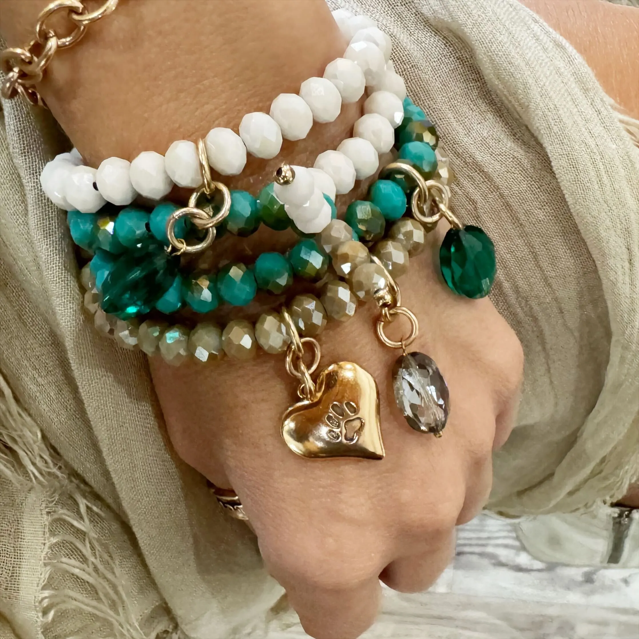 PAW | HEART | Ombré Crystal Boho Wrap