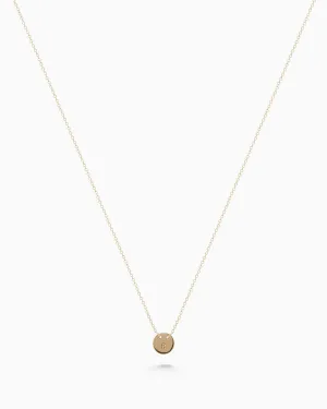 Personalised Plate Necklace | Solid Yellow Gold