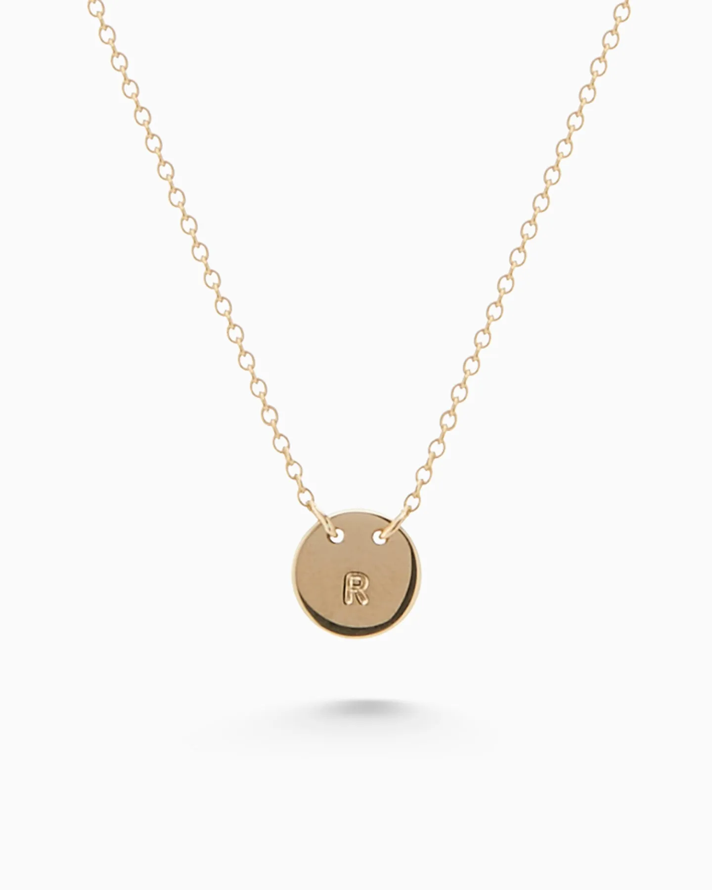 Personalised Plate Necklace | Solid Yellow Gold