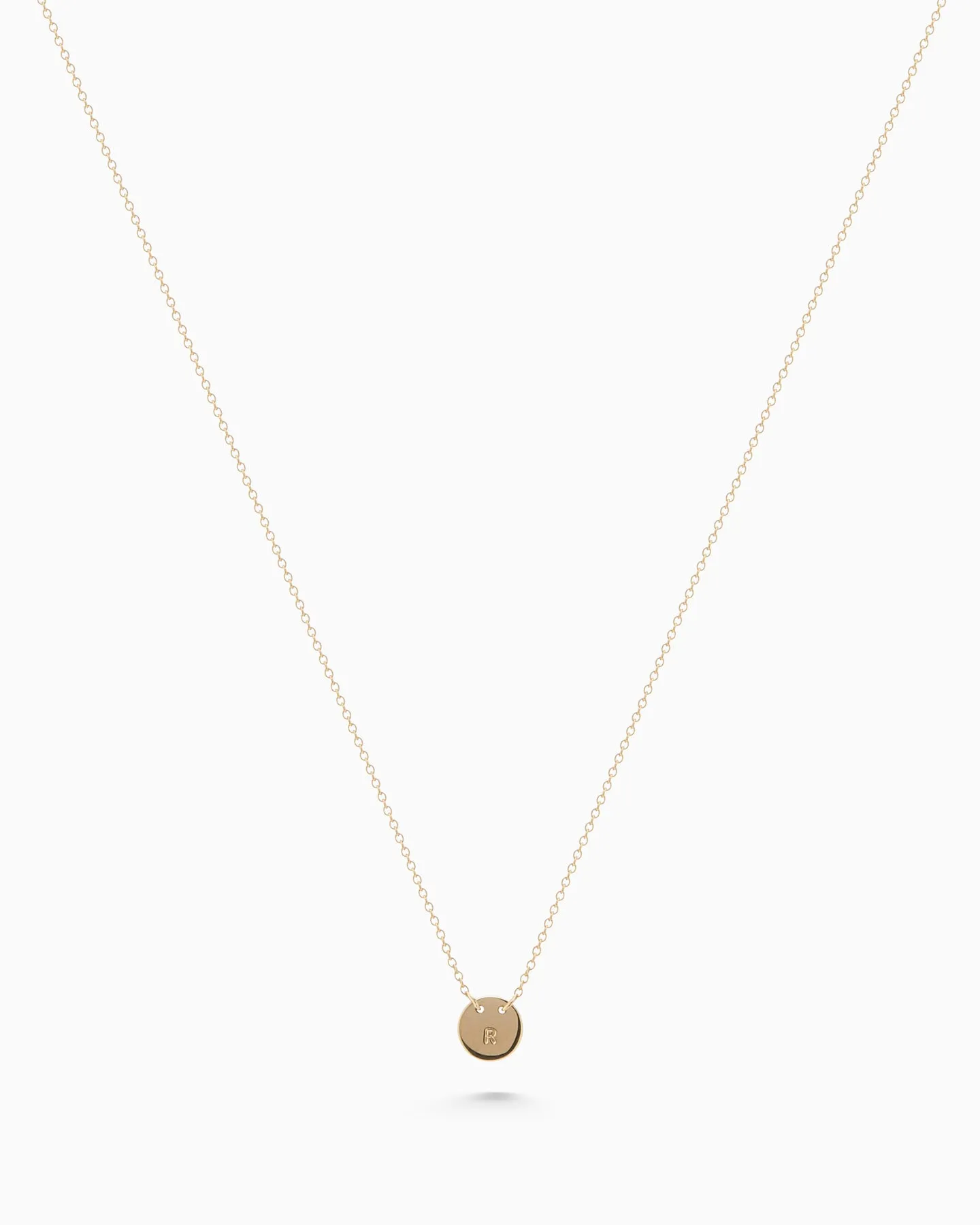 Personalised Plate Necklace | Solid Yellow Gold