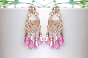 PINK FUCHSIA Fringes Earrings