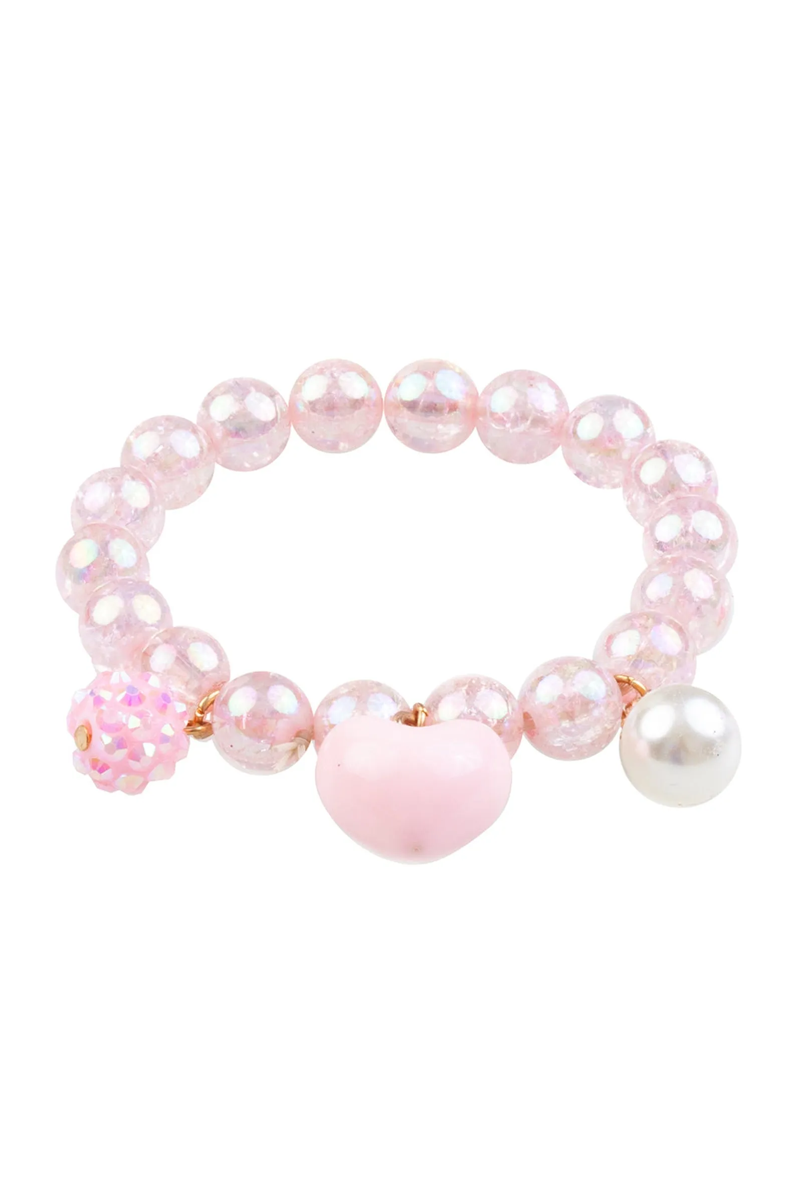 Pink Heart Bobble Bracelet