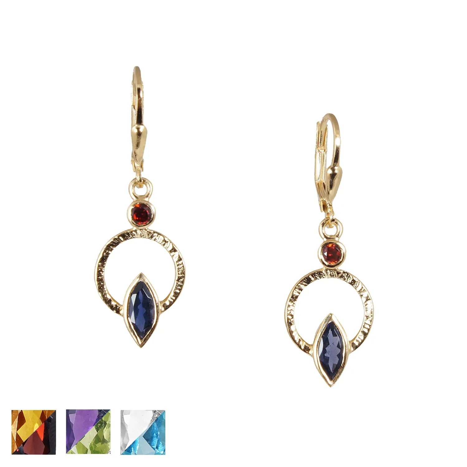 Q Earrings 18k Vermeil