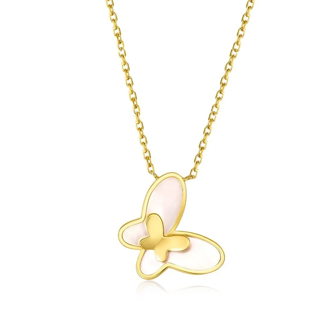 "Fairy Pearl" Mother Of Pearl 14K Yellow Gold Necklace