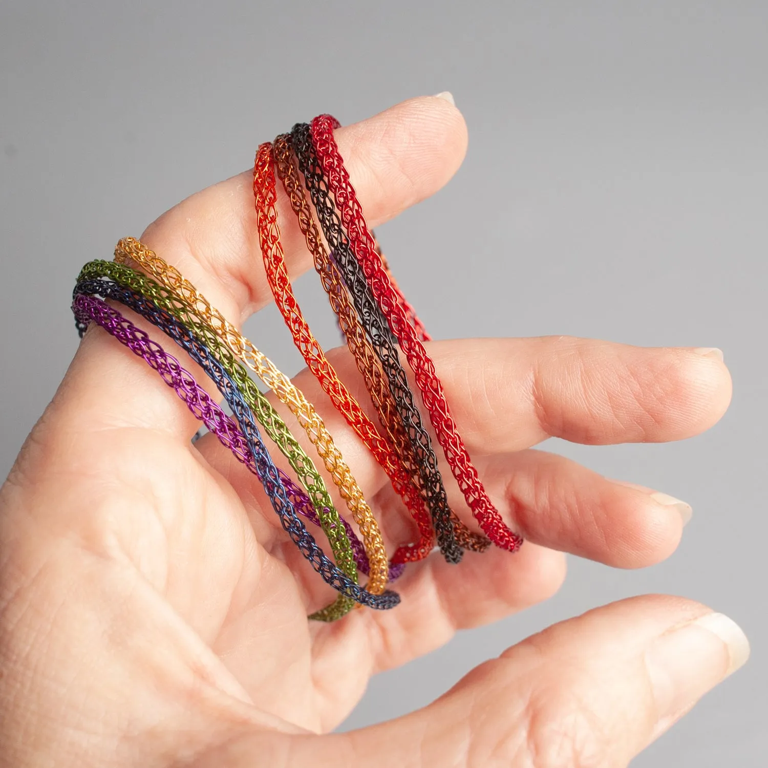 Rainbow BOHO Wire crochet bracelet