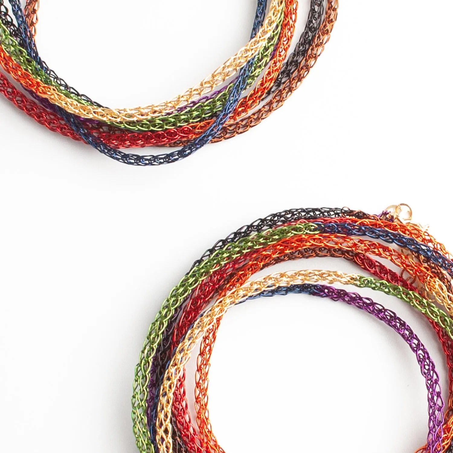 Rainbow BOHO Wire crochet bracelet