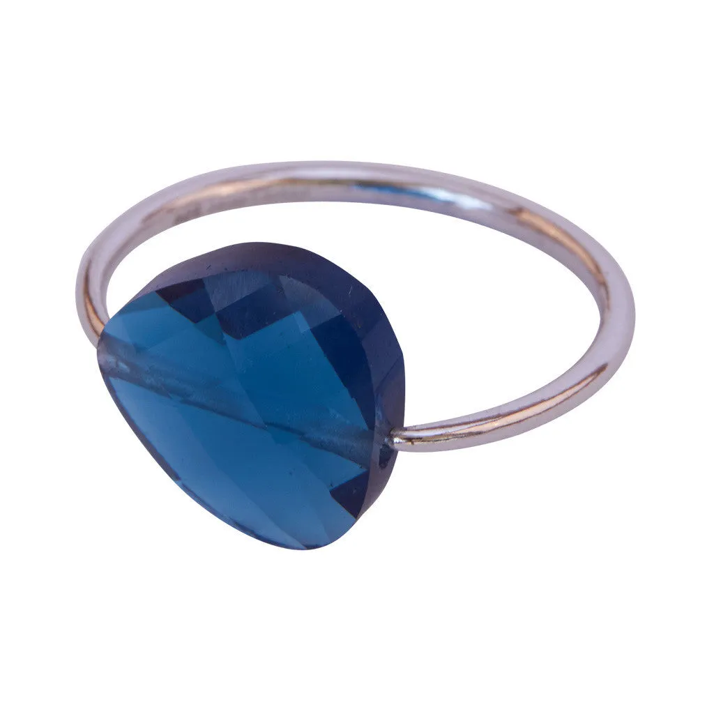 Rene Silver and Blue Stone Ring