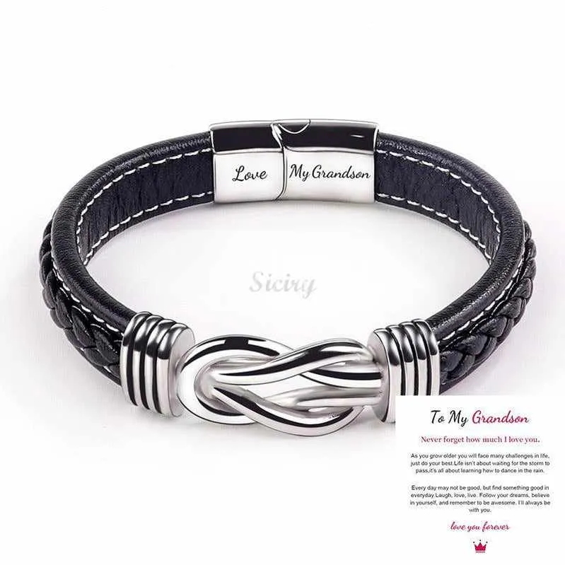 Siciry Braided Leather Bracelet