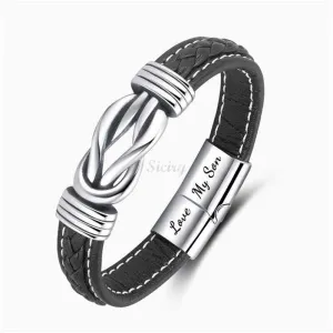 Siciry Braided Leather Bracelet