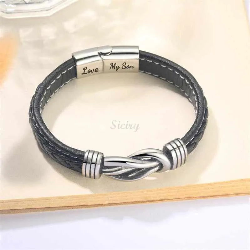 Siciry Braided Leather Bracelet